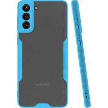 KZY Samsung Galaxy S21 Plus Kılıf Kamera Korumalı Colorful Kapak - Mavi