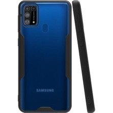 KZY Samsung Galaxy M31 Kılıf Kamera Korumalı Colorful Kapak - Siyah