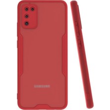 KZY Samsung Galaxy A02S Kılıf Kamera Korumalı Colorful Kapak - Kırmızı