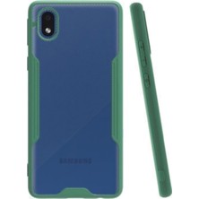 KZY Samsung Galaxy A01 Core Kılıf Kamera Korumalı Colorful Kapak - Yeşil