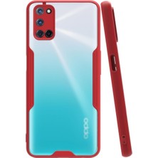 KZY Oppo A52 Kılıf Kamera Korumalı Colorful Kapak - Kırmızı