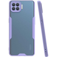 KZY Oppo Reno 4 Lite Kılıf Kamera Korumalı Colorful Kapak - Lila