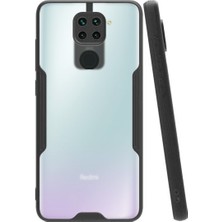 KZY Xiaomi Redmi Note 9 Kılıf Kamera Korumalı Colorful Kapak - Siyah