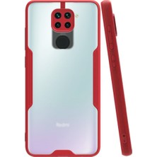 KZY Xiaomi Redmi Note 9 Kılıf Kamera Korumalı Colorful Kapak - Kırmızı