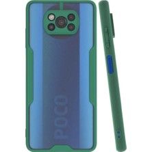 KZY Xiaomi Poco X3 Kılıf Kamera Korumalı Colorful Kapak - Yeşil