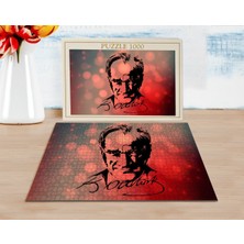 Bk Atatürk Silüet Tasarımlı 1000 Parça Profesyonel Puzzle-1