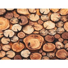 Eko Dekor 3boyutluduvarkagitlari Ahşap Görseli Duvar Kağıdı 003  Kanvas Tek Parca