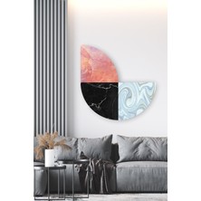 Msticker Mermer Desenli Geometrik Şekilli Duvar Sticker