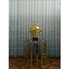 Perde Alemi Modern Desenli Baskılı Tül Perde 400X260 Seyrek Pile 1/2