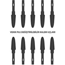 Veikk A50, A15 ve A15 Pro Grafik Tablet Kalemi Için 10 Adet Kalem UCU-NIPP02