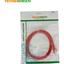 Teknogreen TKC-001K Utp Cat6 1 mt Kırmızı Patch Kablo