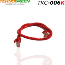 Teknogreen TKC-006K Utp Cat6 60 cm Kırmızı Patch Kablo