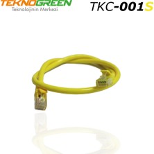 Teknogreen TKC-001S Utp Cat6 1 mt Sarı Patch Kablo