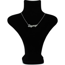 e38 EL İŞÇİLİĞİ KİŞİYE ÖZEL GÜMÜŞ KOLYE 45-50-55 cm - 5374