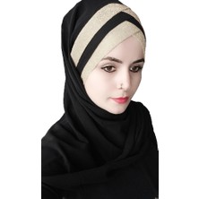 Butik Ayvitrin Kadın Tesettür Üç Bantlı Titi Şal