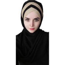 Butik Ayvitrin Kadın Tesettür Üç Bantlı Titi Şal