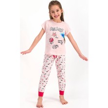 RolyPoly Kız Çocuk Pijama Takımı Toz Somon RP2460-2