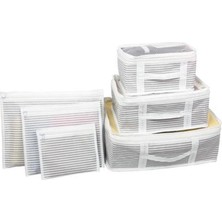 Tam İthalat Bavul Içi Düzenleyici Valiz  Organizer 6'lı Set - Çizgili