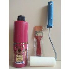 Altın Yapı Senart Multisurface Tüm Yüzeyler Için Vernikli Boya Seti - Bordo 500 ml + Rulo 10 cm + Fırça