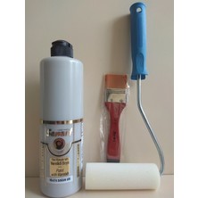 Altın Yapı Senart Multisurface Tüm Yüzeyler Için Vernikli Boya Seti - Soğuk Gri 500 ml + Rulo 10 cm + Fırça