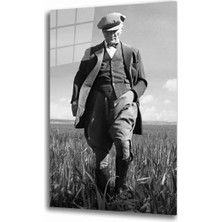 idealizbiz Atatürk Cam Tablo 4 mm Dayanıklı Temperli Cam