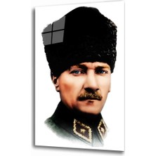 idealizbiz Atatürk Cam Tablo 4 mm Dayanıklı Temperli Cam