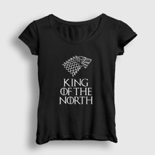 Presmono Kadın Siyah King Game Of Thrones T-Shirt