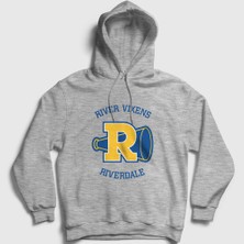 Presmono Unisex Gri River Vixens Riverdale Kapüşonlu Sweatshirt