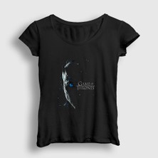 Presmono Kadın Siyah Night King Game Of Thrones T-Shirt