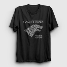 Presmono Unisex Siyah Stark Game Of Thrones T-Shirt