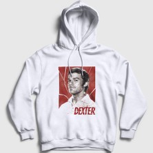 Presmono Unisex Beyaz Morgan Dexter Kapüşonlu Sweatshirt