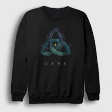 Presmono Unisex Siyah Forest Dark Sweatshirt
