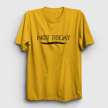 Presmono Unisex Sarı Not Today Game Of Thrones T-Shirt
