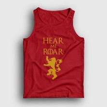 Presmono Unisex Kırmızı Roar Game Of Thrones Atlet