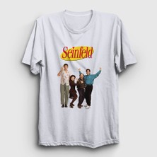 Presmono Unisex Beyaz Cover Seinfeld T-Shirt