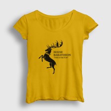 Presmono Kadın Sarı Baratheon Game Of Thrones T-Shirt