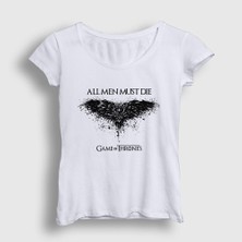 Presmono Kadın Beyaz Die Game Of Thrones T-Shirt