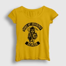 Presmono Kadın Sarı Izmir Sons Of Anarchy T-Shirt