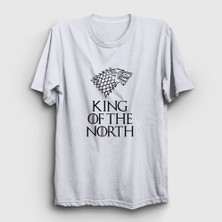 Presmono Unisex Beyaz King Game Of Thrones T-Shirt