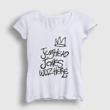 Presmono Kadın Beyaz Jughead Jones Was Here Riverdale T-Shirt