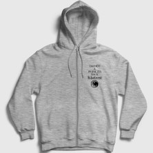 Presmono Unisex Gri Princess Game Of Thrones Fermuarlı Kapüşonlu Sweatshirt
