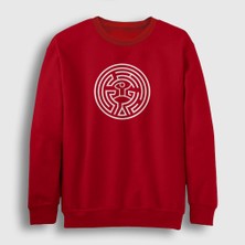 Presmono Unisex Kırmızı Maze Westworld Sweatshirt