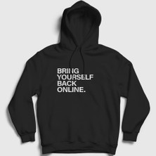 Presmono Unisex Siyah Online Westworld Kapüşonlu Sweatshirt