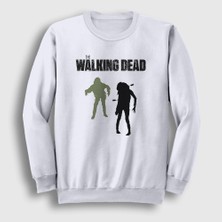 Presmono Unisex Beyaz Zombies V2 The Walking Dead Sweatshirt
