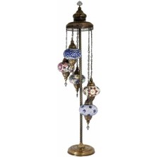Karalp Mozaik El Yapımı Türk Fas Model Otantik Gece Lambası, Ayaklı Mozaik Lamba