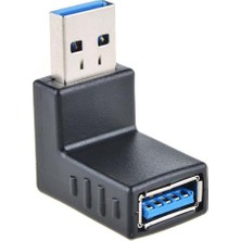 Wozlo USB 3.0 Dirsek 90 Derece L Tipi Çevirici Dişi Erkek Uzatma Aparatı