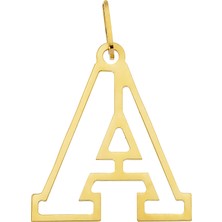 Gençtaş Kuyumculuk 14 Ayar Altın A Harfi Kadın Kolye Ucu