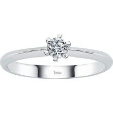 Sirius E Renk 0,12 Karat Pırlanta Tektaş Yüzük 0423R0173