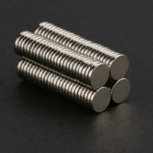 Mıknatıs AVM 6x1 mm (Çap 6mm x Kalınlık 1mm) Yuvarlak Güçlü Disk Neodyum Mıknatıs (100 Adet Set)