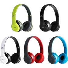 Blupple P47 Bluetooth Extra Bass Radyolu Katlanabilir Kulaklık Mavi